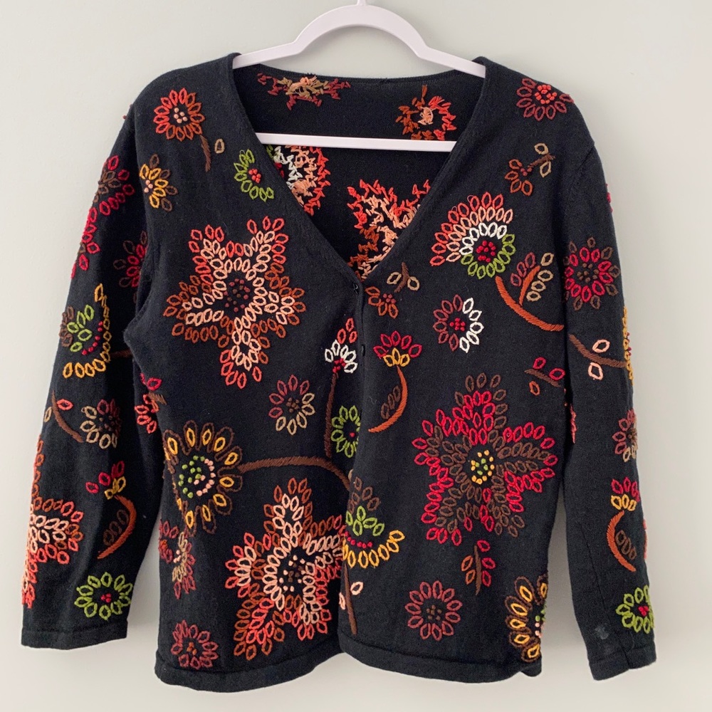 Embroidered Cardigan